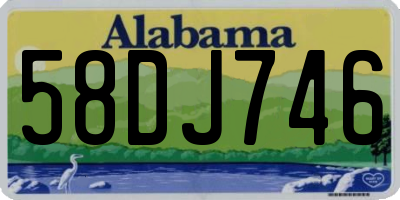 AL license plate 58DJ746