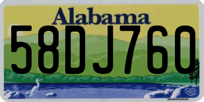 AL license plate 58DJ760