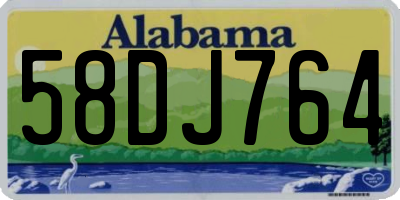 AL license plate 58DJ764
