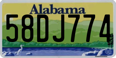 AL license plate 58DJ774