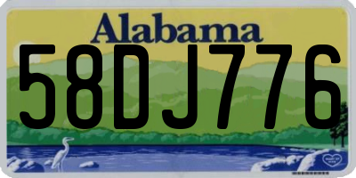 AL license plate 58DJ776