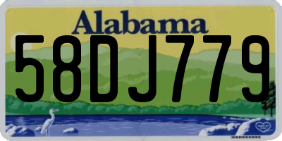 AL license plate 58DJ779