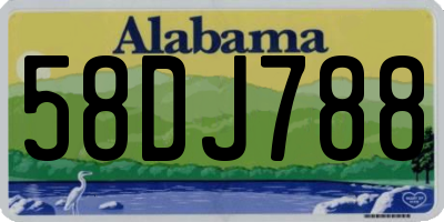 AL license plate 58DJ788