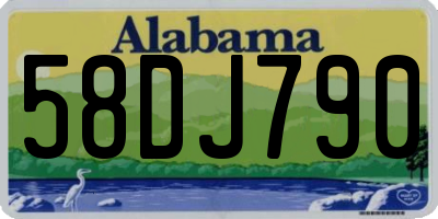 AL license plate 58DJ790