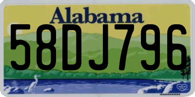 AL license plate 58DJ796