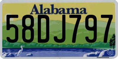 AL license plate 58DJ797