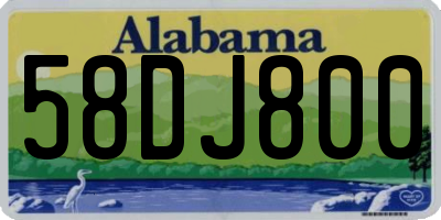 AL license plate 58DJ800