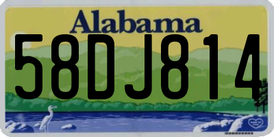 AL license plate 58DJ814