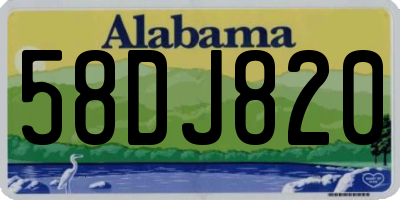 AL license plate 58DJ820