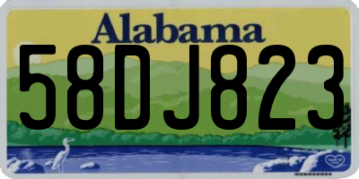 AL license plate 58DJ823