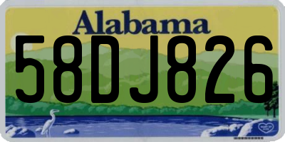 AL license plate 58DJ826