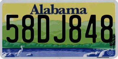 AL license plate 58DJ848