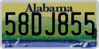 AL license plate 58DJ855