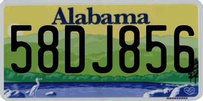 AL license plate 58DJ856