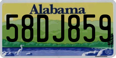 AL license plate 58DJ859