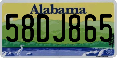AL license plate 58DJ865