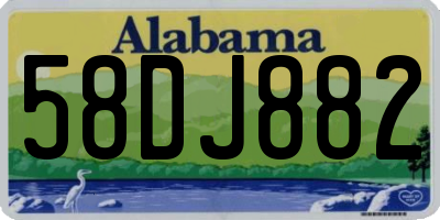 AL license plate 58DJ882