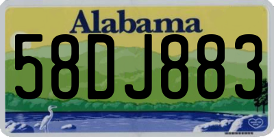 AL license plate 58DJ883
