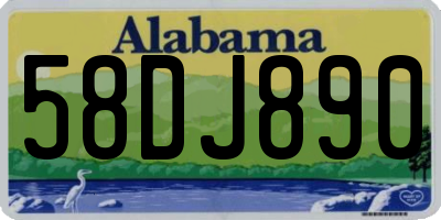 AL license plate 58DJ890