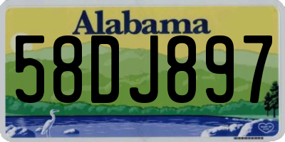 AL license plate 58DJ897