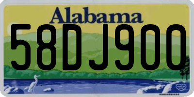 AL license plate 58DJ900