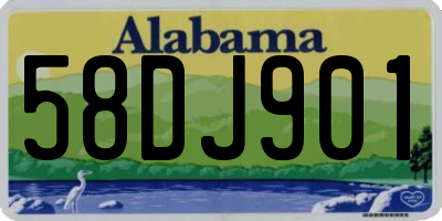 AL license plate 58DJ901
