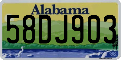 AL license plate 58DJ903