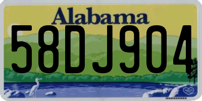 AL license plate 58DJ904