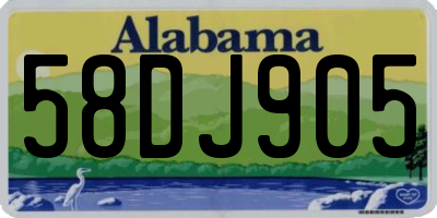 AL license plate 58DJ905