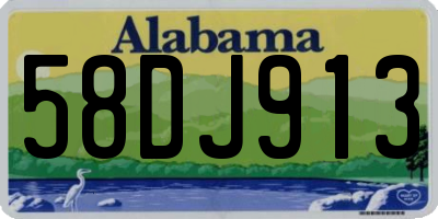 AL license plate 58DJ913