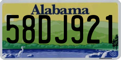 AL license plate 58DJ921