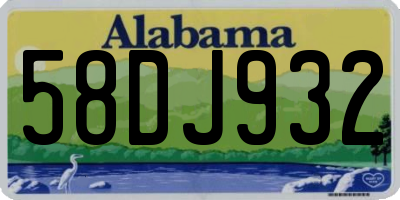AL license plate 58DJ932