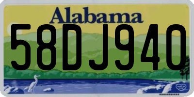 AL license plate 58DJ940