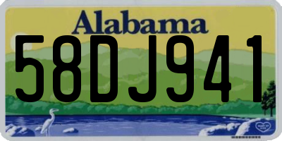AL license plate 58DJ941