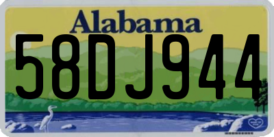AL license plate 58DJ944
