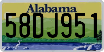 AL license plate 58DJ951