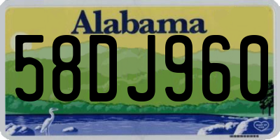 AL license plate 58DJ960