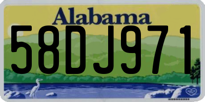 AL license plate 58DJ971