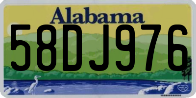 AL license plate 58DJ976