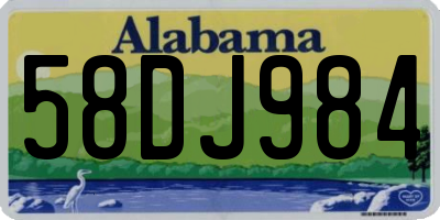 AL license plate 58DJ984