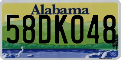 AL license plate 58DK048