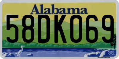 AL license plate 58DK069