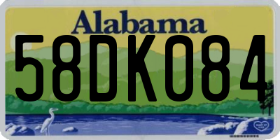 AL license plate 58DK084