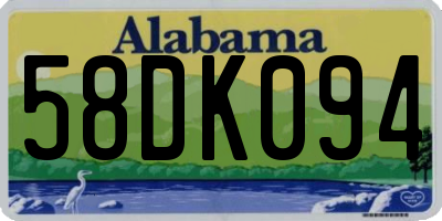 AL license plate 58DK094