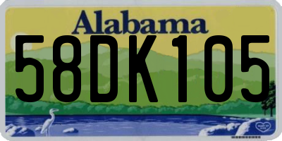 AL license plate 58DK105