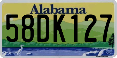 AL license plate 58DK127
