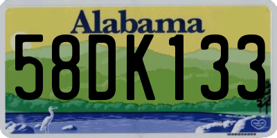 AL license plate 58DK133