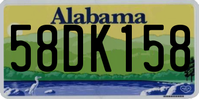 AL license plate 58DK158