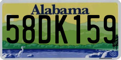 AL license plate 58DK159