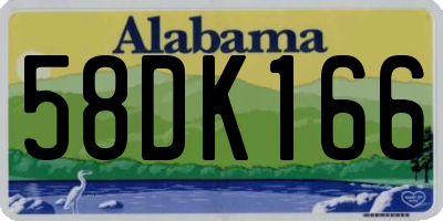 AL license plate 58DK166